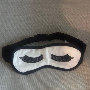 Black and White Sleep Mask with Eyelash Design